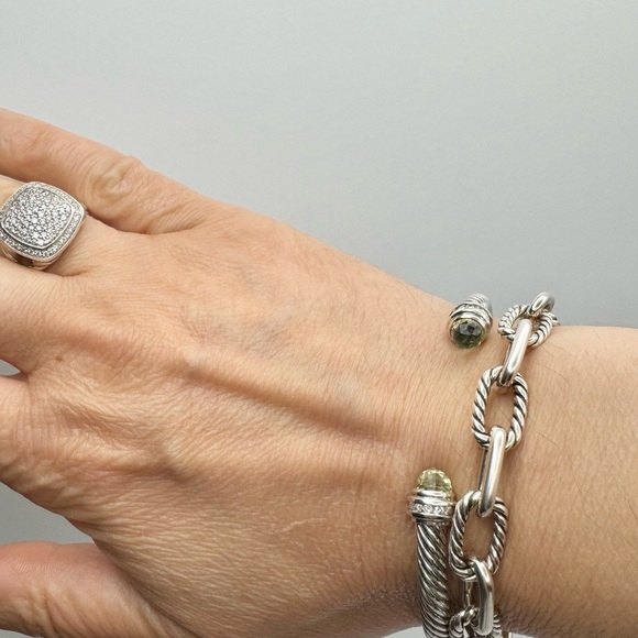 David Yurman 5mm Prasiolite Cable Bracelet With Diamonds - Picture 7 of 8